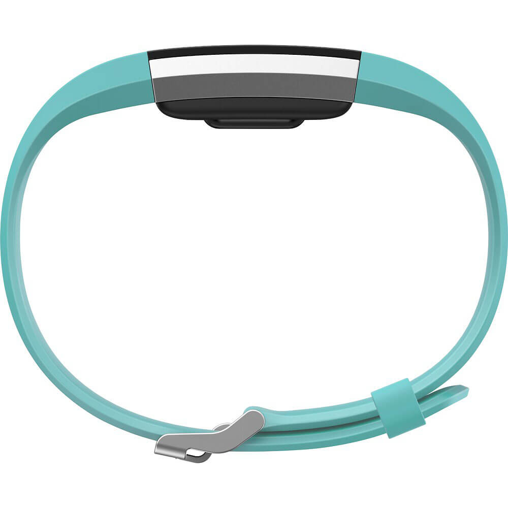 Official Fitbit - Charge 2 Activity Tracker + Heart Rate - Teal Silver
