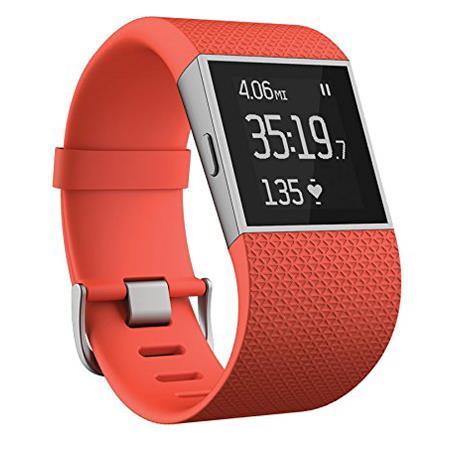 Official Fitbit Surge Large Wireless Fitness Super Watch, Tangerine - FB501TAL