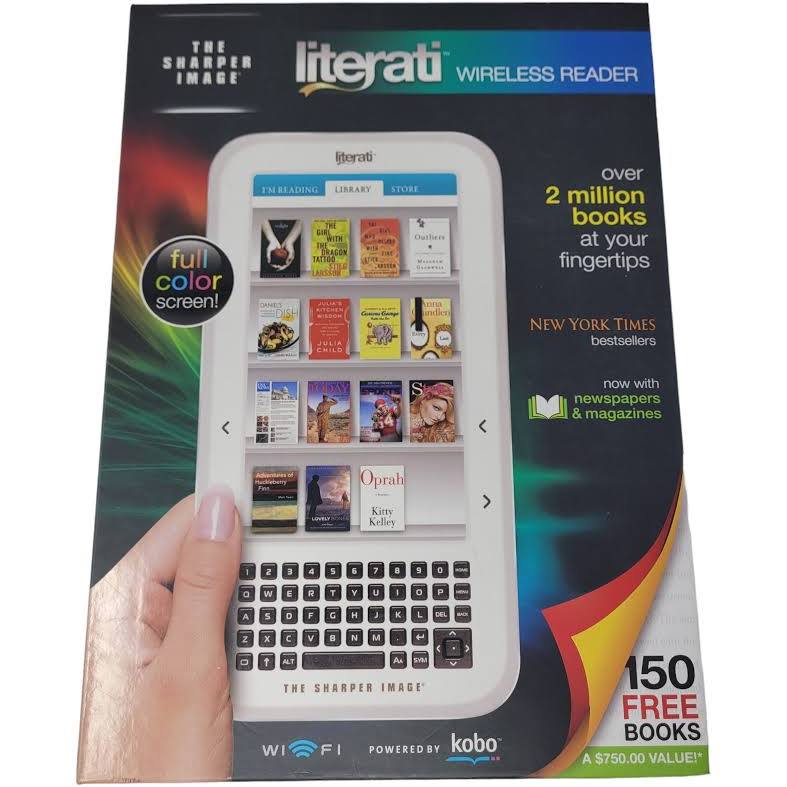 7" Sharper Image Literati Wireless 256MB Color eBook Reader