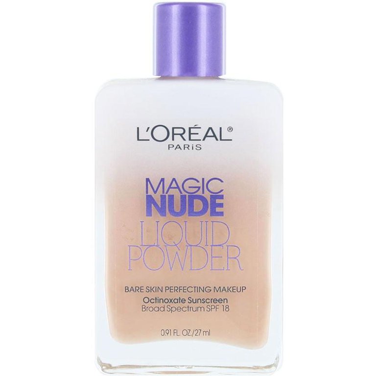 L'Oréal Paris Magic Nude Liquid Powder Bare Skin Perfecting Makeup, 318 Natural Buff, 0.91 Fl. Oz.