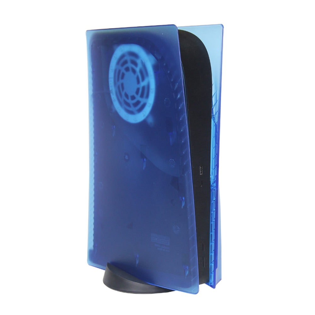 Transparent Blue Plates Faceplate Cover: Hard Shockproof ABS Anti-Scratch Dustproof for the PS5 Console Disc Edition